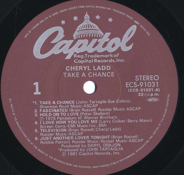 Cheryl Ladd - Take A Chance (Vinyl, LP, Album) Very Good Plus (VG+) / Very Good Plus (VG+)