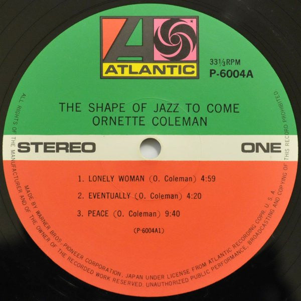 Ornette Coleman - The Shape Of Jazz To Come (Vinyl, LP, Album, Reis...