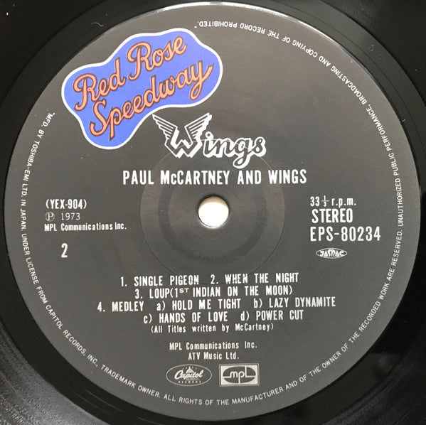 Wings (2) - Red Rose Speedway (Vinyl, LP, Album, Reissue)