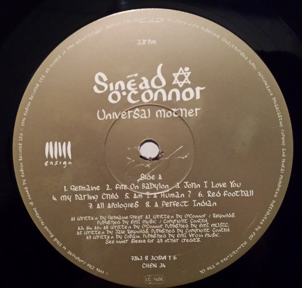 Sinéad O'Connor - Universal Mother (Vinyl, LP, Album) Very Good Plus (VG+) / Near Mint (NM or M-)