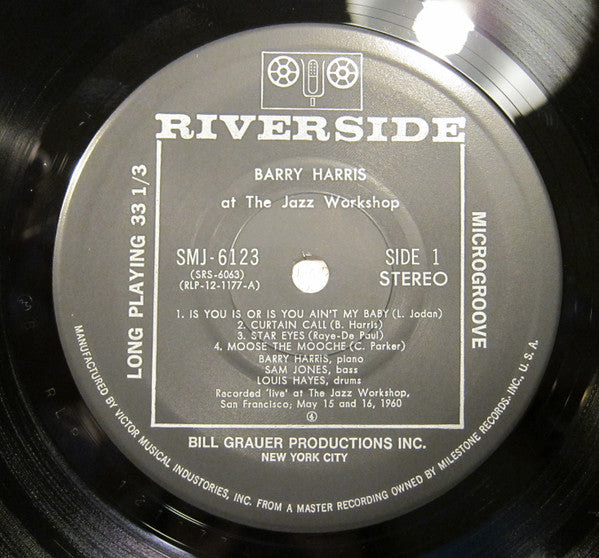 Barry Harris (2) - At The Jazz Workshop (Vinyl, LP, Album, Reissue,...