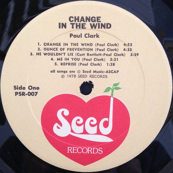 Paul Clark (5) - Change In The Wind (Vinyl, LP, Album) Very Good Plus (VG+) / Very Good (VG)