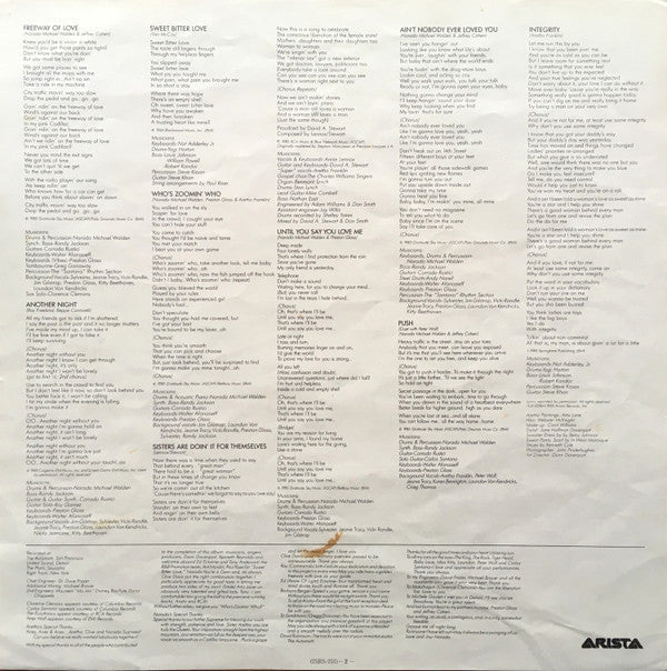 Aretha Franklin - Who's Zoomin' Who? (Vinyl, LP, Album) Very Good Plus (VG+) / Very Good Plus (VG+)