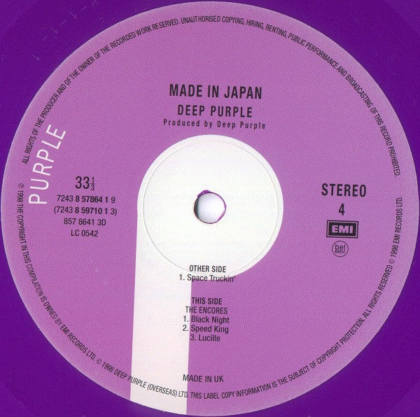 Deep Purple - Made In Japan (2xVinyl, LP, Album, Limited Edition, Numbered, Reissue, Remastered) Very Good Plus (VG+) / Very Good Plus (VG+)