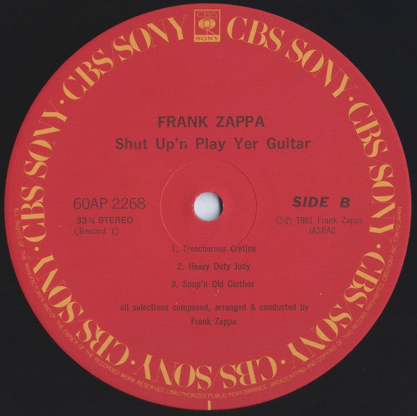 Frank Zappa - Shut Up 'n Play Yer Guitar (3xVinyl, LP, Album) Very Good Plus (VG+) / Very Good Plus (VG+)