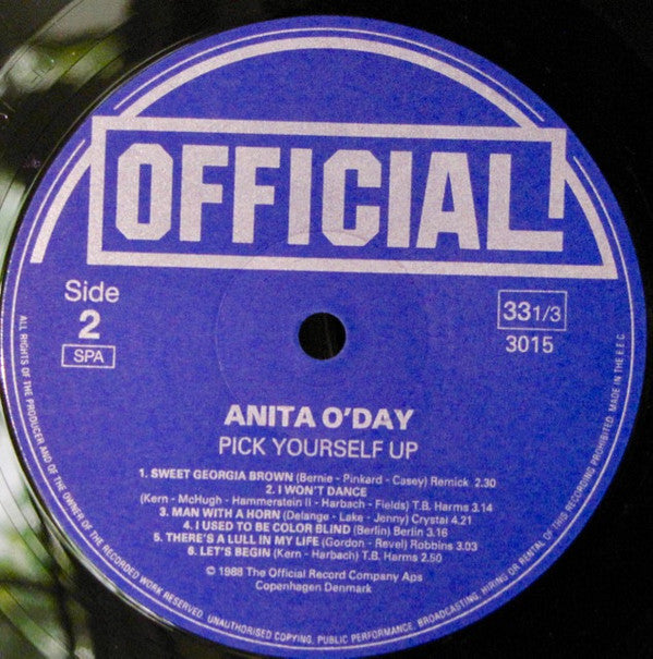 Anita O'Day - Pick Yourself Up (Vinyl, LP, Album, Mono, Reissue)