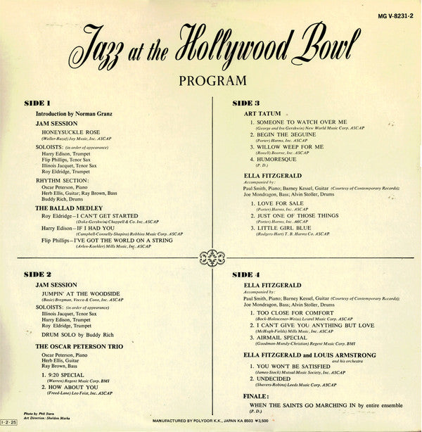 Various - Jazz At The Hollywood Bowl (2xVinyl, LP) Very Good Plus (VG+) / Very Good Plus (VG+)