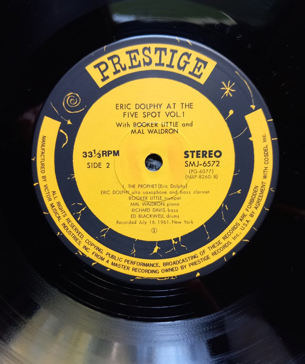Eric Dolphy - At The Five Spot, Volume I. (Vinyl, LP, Album, Stereo...