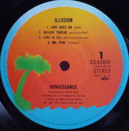 Renaissance (4) - Illusion (Vinyl, LP, Album, Reissue) Near Mint (NM or M-) / Very Good Plus (VG+)