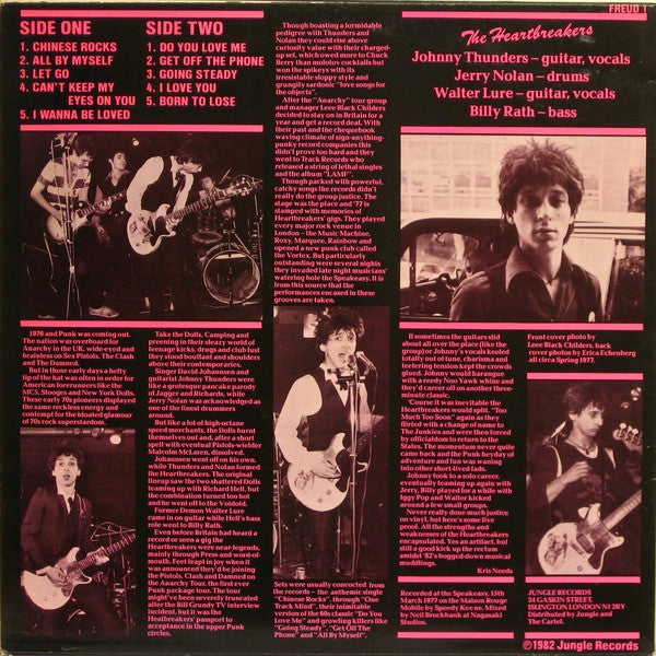 The Heartbreakers (2) - DTK (Live At The Speakeasy) (Vinyl, LP) Very Good Plus (VG+) / Very Good Plus (VG+)