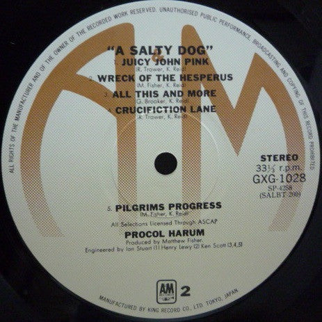 Procol Harum - A Salty Dog (Vinyl, LP, Album, Reissue, Stereo) Very Good (VG) / Very Good (VG)
