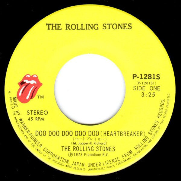 The Rolling Stones - Doo Doo Doo Doo Doo (Heartbreaker) (Vinyl, 7", 45 RPM, Single) Very Good (VG) / Good Plus (G+)