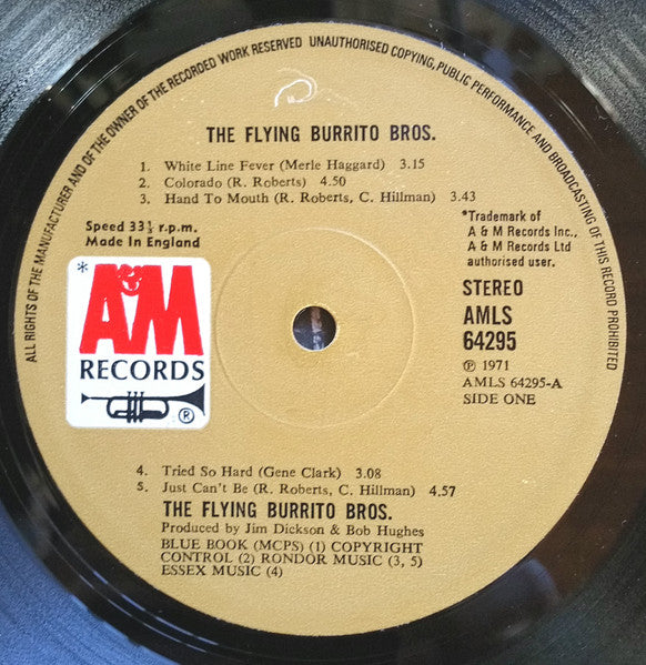 The Flying Burrito Bros - The Flying Burrito Bros. (Vinyl, LP, Album, Stereo) Very Good (VG) / Very Good (VG)