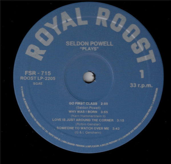 Seldon Powell - Seldon Powell Plays (Vinyl, LP, Album, Reissue, Mono) Very Good (VG) / Very Good Plus (VG+)