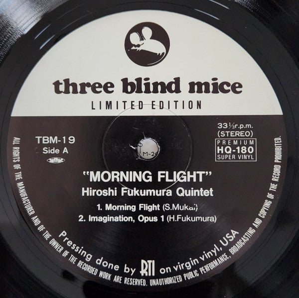 The Hiroshi Fukumura Quintet - Morning Flight (Vinyl, LP, Album, Limited Edition) Near Mint (NM or M-) / Near Mint (NM or M-)
