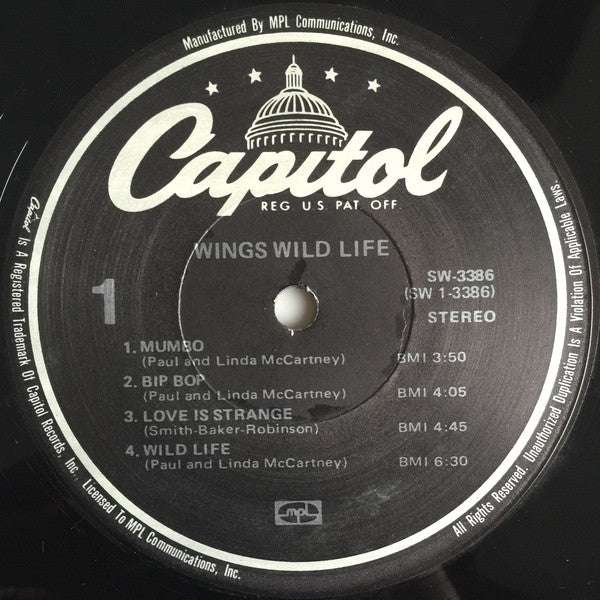 Wings (2) - Wild Life (Vinyl, LP, Album, Reissue) Very Good Plus (VG+) / Very Good (VG)