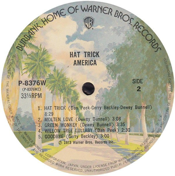 America (2) - Hat Trick (Vinyl, LP, Album)
