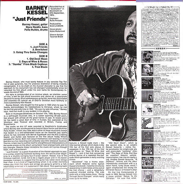 Barney Kessel - Just Friends (Vinyl, LP, Album) Very Good Plus (VG+) / Very Good (VG)