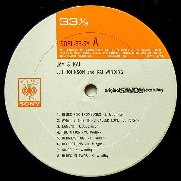 J.J. Johnson - Jay & Kai (Vinyl, LP, Album, Reissue, Mono) Near Mint (NM or M-) / Very Good Plus (VG+)