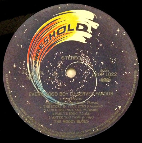 The Moody Blues - Every Good Boy Deserves Favour (Vinyl, LP, Album, Reissue) Very Good Plus (VG+) / Very Good Plus (VG+)