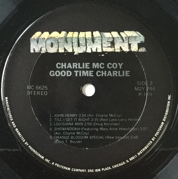 Charlie McCoy - Good Time Charlie (Vinyl, LP, Reissue) Good Plus (G+) / Good Plus (G+)