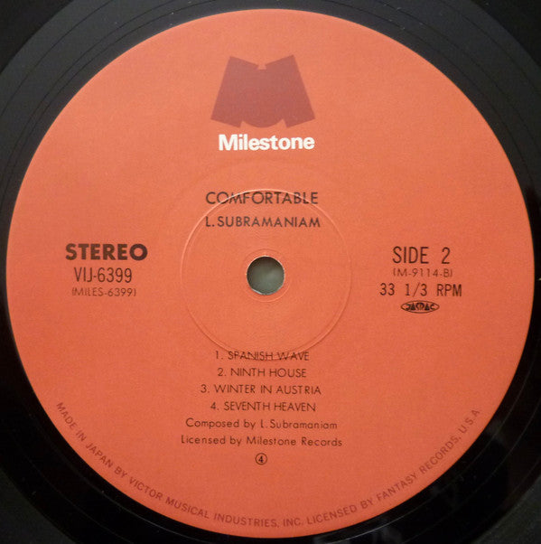 L. Subramaniam - Comfortable (Vinyl, LP, Album) Very Good (VG) / Very Good (VG)