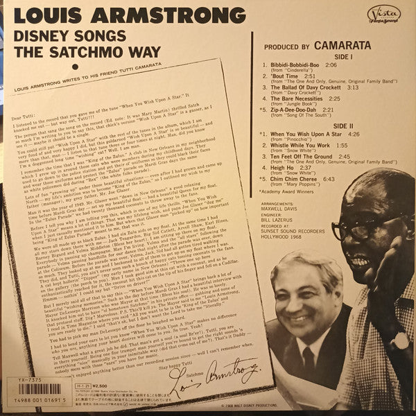 Louis Armstrong - Disney Songs The Satchmo Way (Vinyl, LP, Album, R...