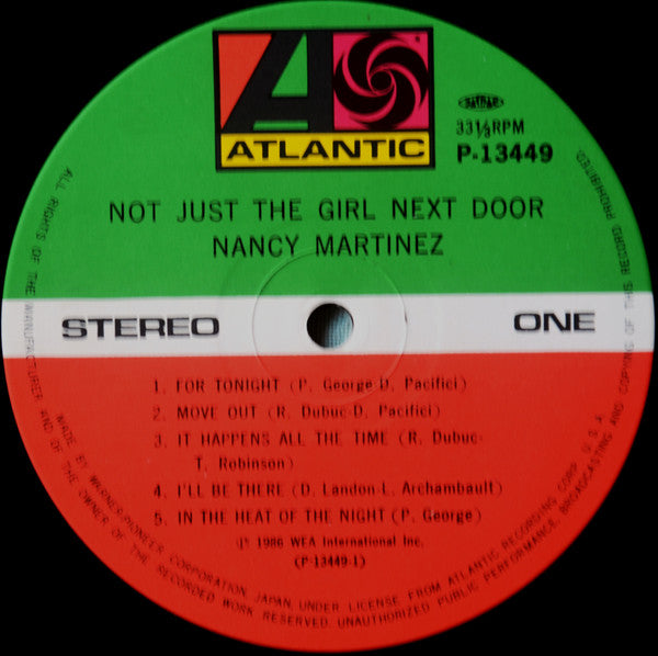Nancy Martinez - Not Just The Girl Next Door (Vinyl, LP, Album) Very Good Plus (VG+) / Good Plus (G+)