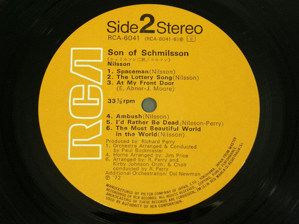 Harry Nilsson - Son Of Schmilsson (Vinyl, LP, Album, Stereo) Very Good (VG) / Very Good (VG)
