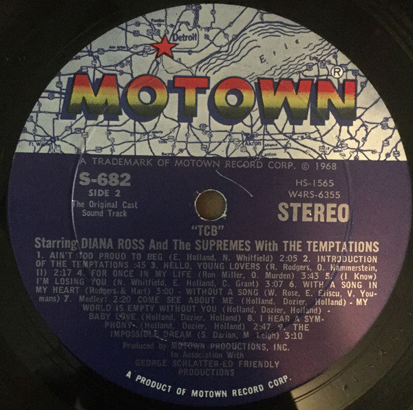 The Supremes - (The Original Sound Track From) TCB (Vinyl, LP, Album, Stereo) Very Good (VG) / Very Good (VG)