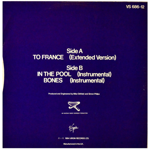 Mike Oldfield - To France (Vinyl, 12", Single, 45 RPM)