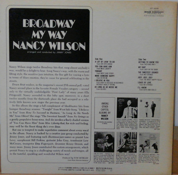 Nancy Wilson - Broadway - My Way (Vinyl, LP, Album, Stereo) Very Good Plus (VG+) / Good Plus (G+)