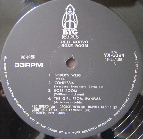 Red Norvo - Rose Room (Vinyl, LP, Album, Promo, Reissue) Very Good Plus (VG+) / Very Good (VG)