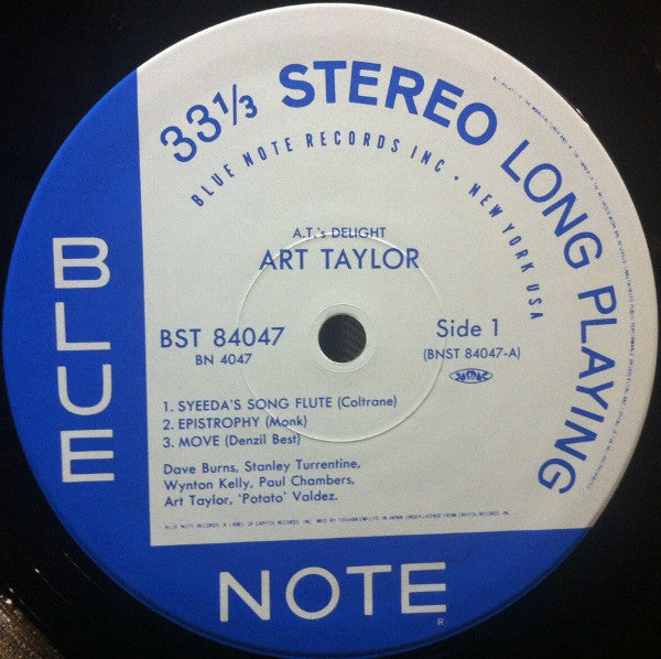 Art Taylor - A.T.'s Delight (Vinyl, LP, Album, Limited Edition, Reissue, Stereo) Near Mint (NM or M-) / Very Good Plus (VG+)