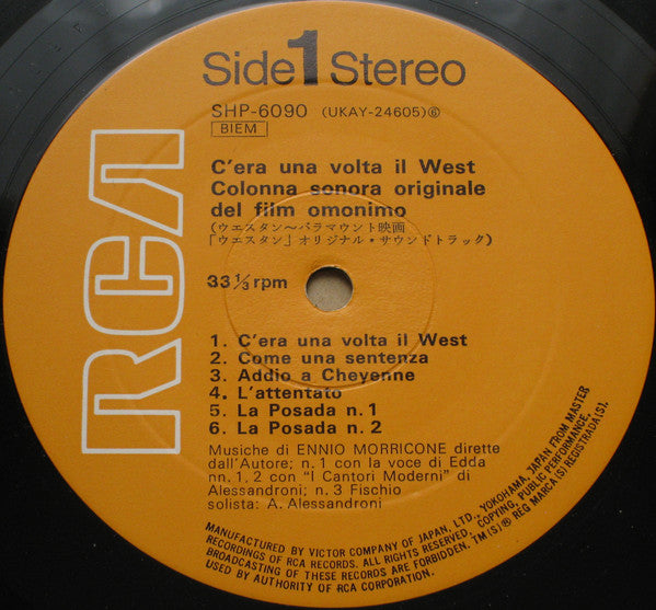 Ennio Morricone - ウエスタン = C'era Una Volta Il West (Vinyl, LP, Album) Very Good Plus (VG+) / Fair (F)