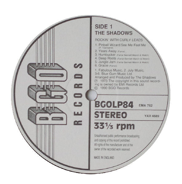 The Shadows - Rockin' With Curly Leads (Vinyl, LP, Album, Reissue) Very Good (VG) / Very Good (VG)