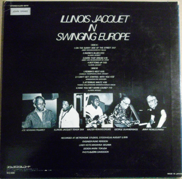 Illinois Jacquet - In Swinging Europe (Vinyl, LP, Album) Very Good Plus (VG+) / Very Good (VG)