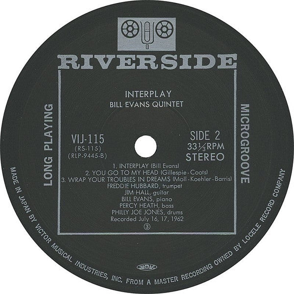 Bill Evans Quintet - Interplay (Vinyl, LP, Album, Reissue, Stereo)