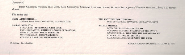 Dizzy Gillespie - Sittin' In (Vinyl, LP, Album, Reissue, Mono)