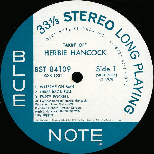 Herbie Hancock - Takin' Off (Vinyl, LP, Album, Reissue)