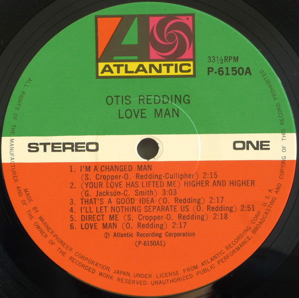 Otis Redding - Love Man (Vinyl, LP, Album, Reissue) Near Mint (NM or M-) / Very Good (VG)