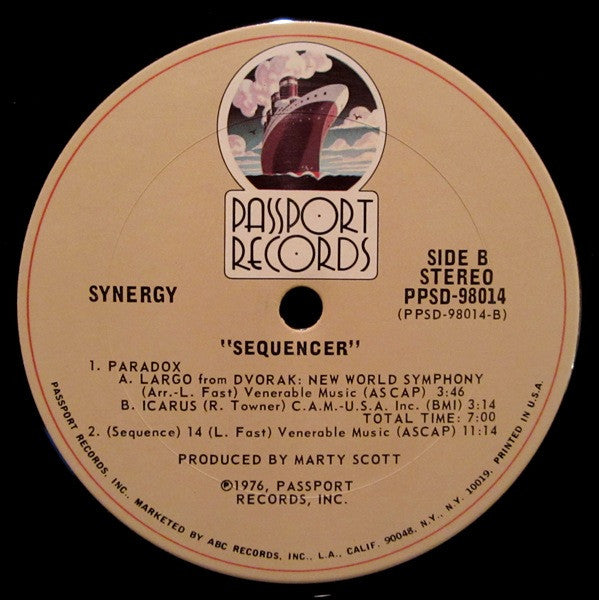 Synergy (3) - Sequencer (Vinyl, LP, Album) Very Good (VG) / Very Good (VG)