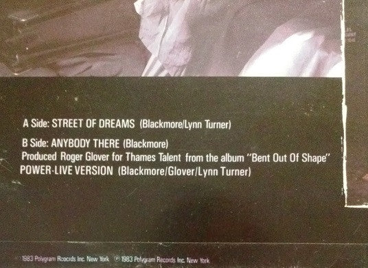 Rainbow - Street Of Dreams (Vinyl, 12", 45 RPM, Stereo) Very Good Plus (VG+) / Very Good Plus (VG+)