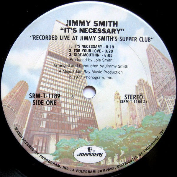 Jimmy Smith - It's Necessary (Vinyl, LP, Album) Very Good (VG) / Very Good Plus (VG+)