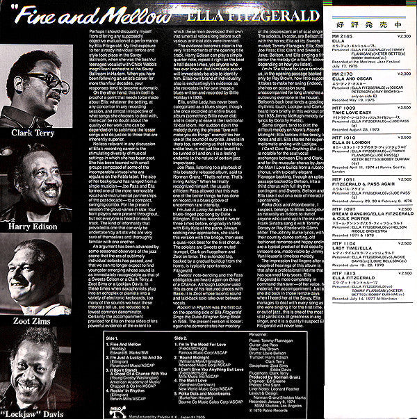 Ella Fitzgerald - Fine And Mellow (Vinyl, LP, Album) Very Good (VG) / Very Good (VG)