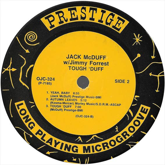 Brother Jack McDuff - Tough 'Duff (Vinyl, LP, Album, Reissue, Remastered) Good Plus (G+) / Very Good Plus (VG+)