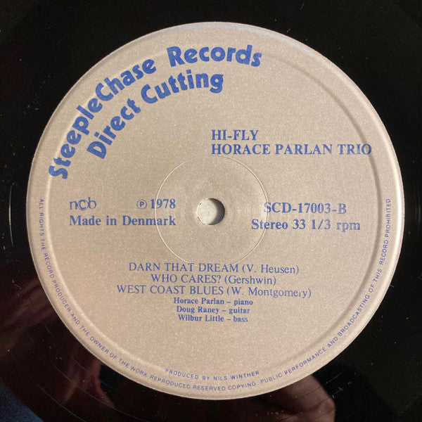 Horace Parlan Trio - Hi-Fly (Vinyl, LP, Album, Limited Edition) Very Good (VG) / Very Good (VG)