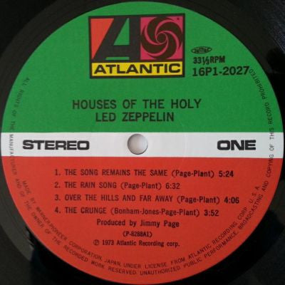 Led Zeppelin - Houses Of The Holy (Vinyl, LP, Album, Reissue) Near Mint (NM or M-) / Very Good Plus (VG+)