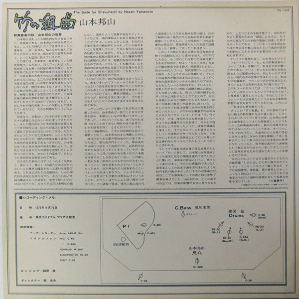 Hozan Yamamoto - 竹の組曲 - Bamboo Suite (The Suite For Shakuhachi) (Vinyl, LP, Album, Reissue) Very Good Plus (VG+) / Very Good Plus (VG+)