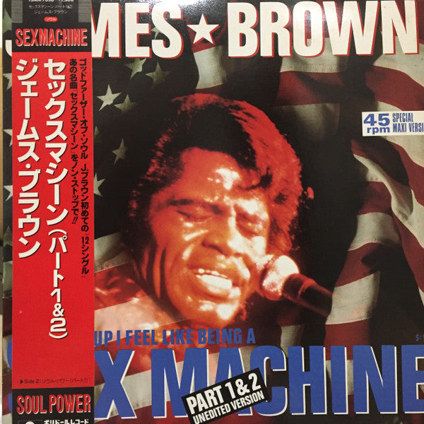 James Brown - Get Up I Feel Like Being A Sex Machine (Part 1 & 2 - Unedited Version) (Vinyl, 12", 45 RPM, Maxi-Single, Promo, Stereo, Mono) Very Good Plus (VG+) / Very Good Plus (VG+)
